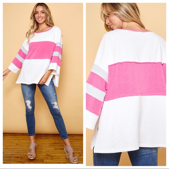 Fabulous loose fit Color Blocked Tunic Top - Picture 2 of 6